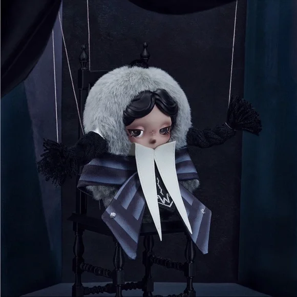 SKULLPANDA X Wednesday Plush (Nevermore Academy Uniform Version) - Picture 3 of 5